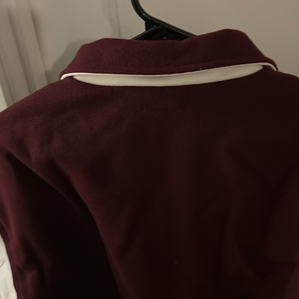 NWT [Holloway] "Patriots" Standard Varsity Jacket Maroon White Men's Size Medium - Picture 5 of 9
